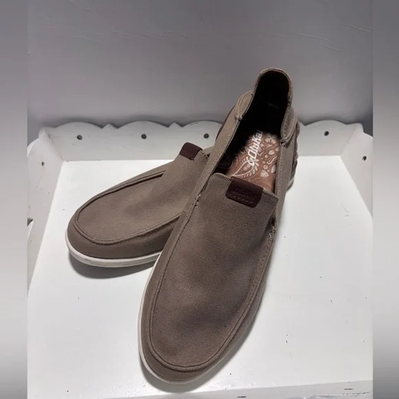 OluKai Shoes Olukai Nalukai Kala Mens Size Brown Canvas